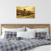Steampunk-Vintager Zug auf Leinwand (Insitu (Schlafzimmer))