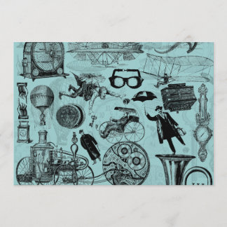 Steampunk Vintages Party Einladung