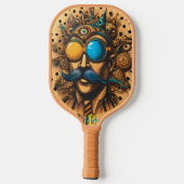 Steampunk Visionary on Pickleball Paddle (Rückseite)