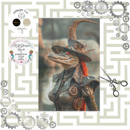 Steampunk Vivid faszinierende Alligator-Entkopplun Seidenpapier