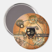 Steampunk, wahres Schild mit Herzen Magnet (Vorderseite/Rückseite)