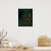 Steampunk-Wald-Kunstposter Poster (Küche)