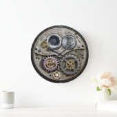 SteamPunk Wall Clock, Metal Clock, Acrylic Clock Große Wanduhr (Zuhause)