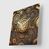 Steampunk-Wall-Uhr Quadratische Wanduhr (Winkel)