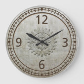 Steampunk-Wand-Uhr Große Wanduhr (Vorderseite)