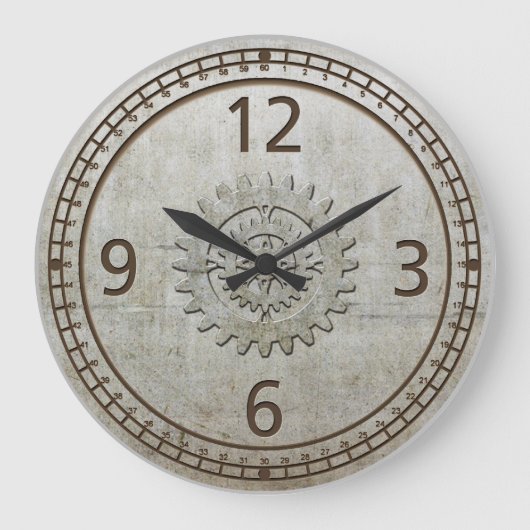 Steampunk-Wand-Uhr Große Wanduhr (Vorderseite)