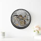 SteamPunk Wanduhr, silberne Uhr, Acryluhr Große Wanduhr (Zuhause)