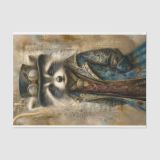 Steampunk-Waschbär im Mantel-Portrait DS4R-Decoupa Seidenpapier