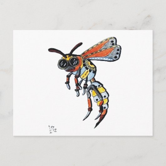 Steampunk Wasp.jpg Postkarte (Vorderseite)