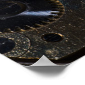 Steampunk Watch Mechanism Poster (Ecke)