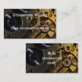 Steampunk Watch Mechanism Visitenkarte (Vorne/Hinten)