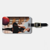 Steampunk Watercolor Ballerina Backpack Gepäckanhänger (Vorderseite horizontal)