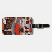 Steampunk Watercolor Ballerina Backpack Gepäckanhänger (Vorderseite horizontal)