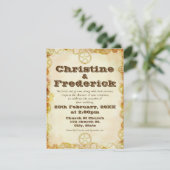 Steampunk Wedding, 4.25"x5.5" Einladung (Stehend Vorderseite)