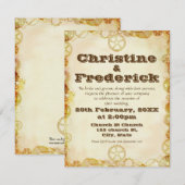 Steampunk Wedding, 4.25"x5.5" Einladung (Vorne/Hinten)