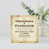 Steampunk Wedding, 5.25"x5.25" Einladung (Stehend Vorderseite)