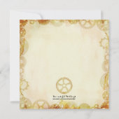 Steampunk Wedding, 5.25"x5.25" Einladung (Rückseite)