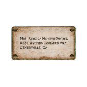 Steampunk Wedding Adressaufkleber (Vorne)