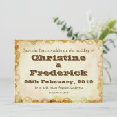 Steampunk Wedding, Ankündigung Datum freihalten (Stehend Vorderseite)
