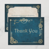 Steampunk Wedding Dankeskarte (Vorne/Hinten)