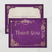 Steampunk Wedding Dankeskarte (Vorne/Hinten)