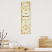 Steampunk Wedding, dekoratives vertikales Banner Poster (Küche)