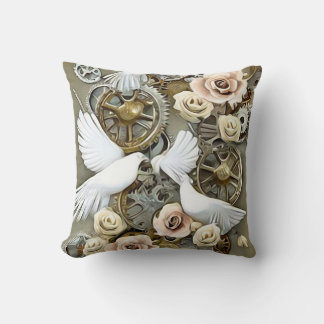 Steampunk Wedding Doves Kissen