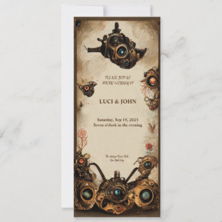 Steampunk Wedding Einladung