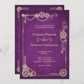 Steampunk Wedding Einladung (Vorne/Hinten)