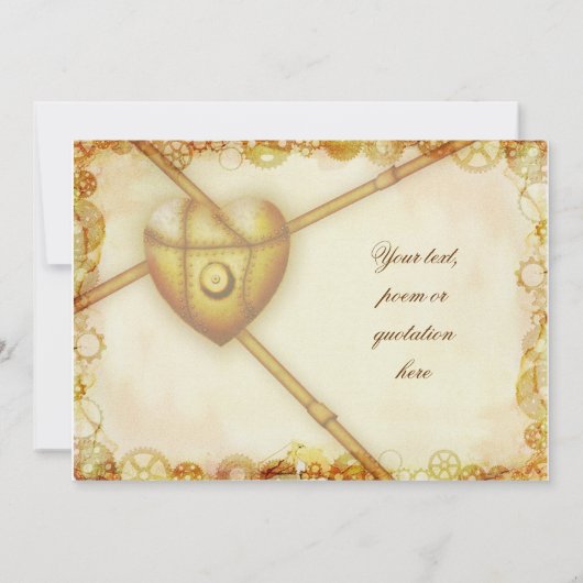 Steampunk Wedding, Einladung (Rückseite)