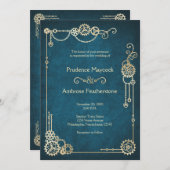 Steampunk Wedding Einladung (Vorne/Hinten)