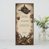 Steampunk Wedding Einladung (Stehend Vorderseite)