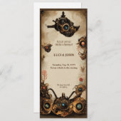 Steampunk Wedding Einladung (Vorne/Hinten)