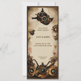 Steampunk Wedding Einladung
