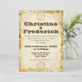 Steampunk Wedding, Einladung 5"x7" (Stehend Vorderseite)