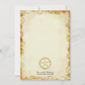 Steampunk Wedding, Einladung 5"x7" (Rückseite)