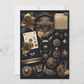 Steampunk Wedding Einladung (eigene Fotos) (Rückseite)