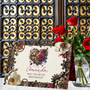 Steampunk Wedding Junggesellinnenabschiede Karte