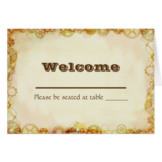 Steampunk Wedding, Platzkarte (Vorderseite (Horizontal))