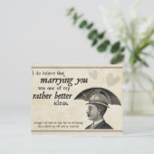 Steampunk Wedding Postkarte (Stehend Vorderseite)