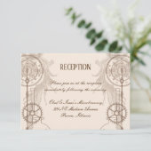 Steampunk Wedding Reception Einladung (Stehend Vorderseite)