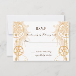 Steampunk Wedding RSVP Einladung