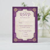 Steampunk Wedding RSVP Karte (Stehend Vorderseite)