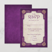 Steampunk Wedding RSVP Karte (Vorne/Hinten)