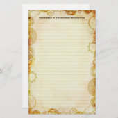 Steampunk Wedding, Schreibwaren Briefpapier (Vorne/Hinten)