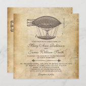 Steampunk Wedding Viktorianisch Airship Einladung (Vorne/Hinten)