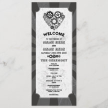 Steampunk Wedding Zeremony Heart Cogs Retro