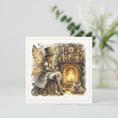 Steampunk-Weihnachten – Fee am Kamin (Stehend Vorderseite)