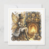 Steampunk-Weihnachten – Fee am Kamin (Vorderseite)