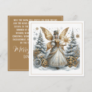 Steampunk-Weihnachten – Goldene Fee im schneebedec